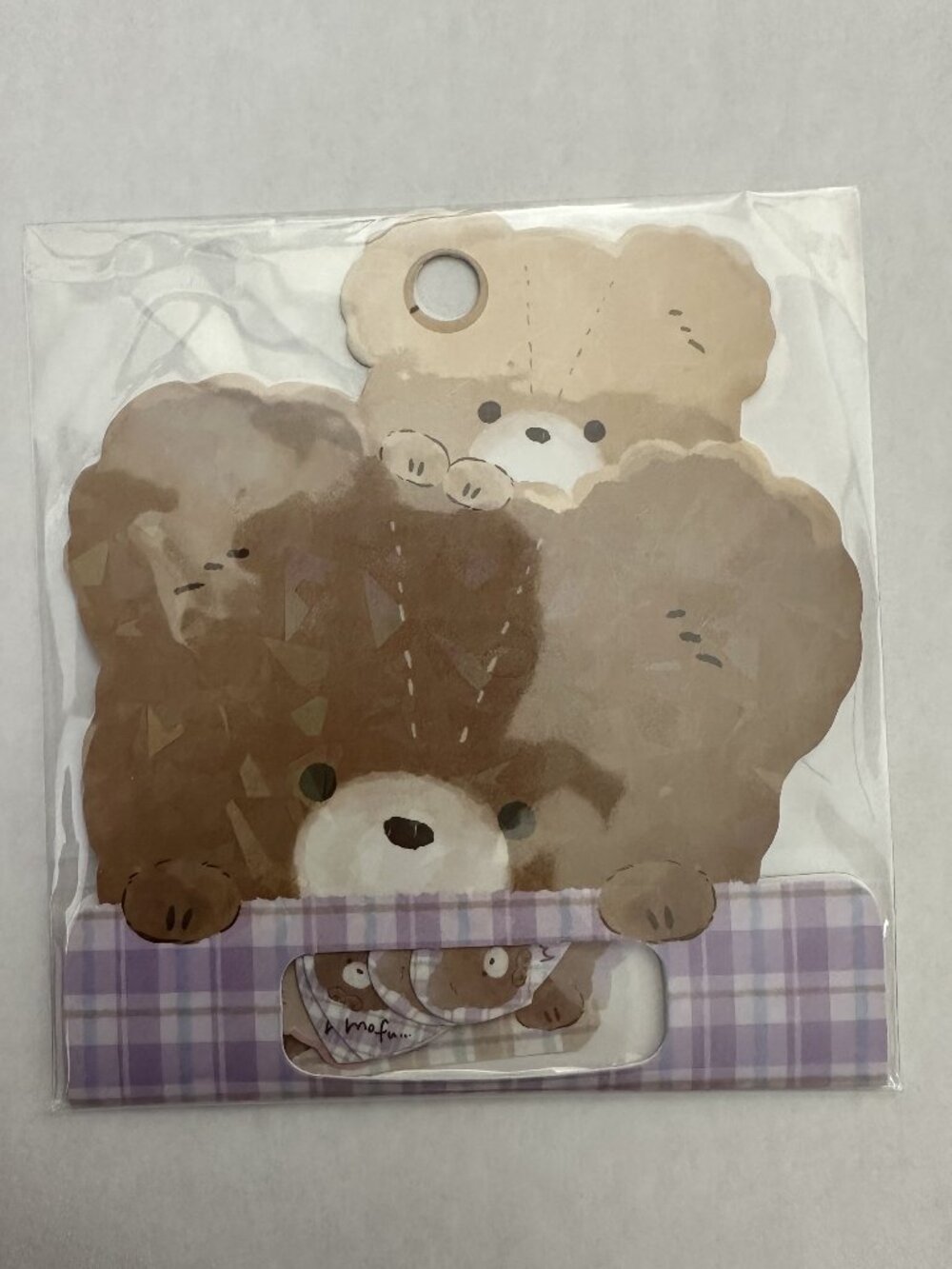 3 For $27 - Q-Lia Japan Mofu Mofu Teddy Bear Furufuru Flake Stickers